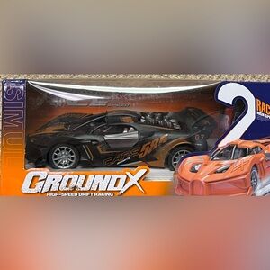 Ground X High-Speed Drift Racing Car - Black and Orange remote control car